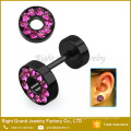 316L Surgical Stainless Steel Multi-Rhinestone Jeweled Fake Plugs Piercings